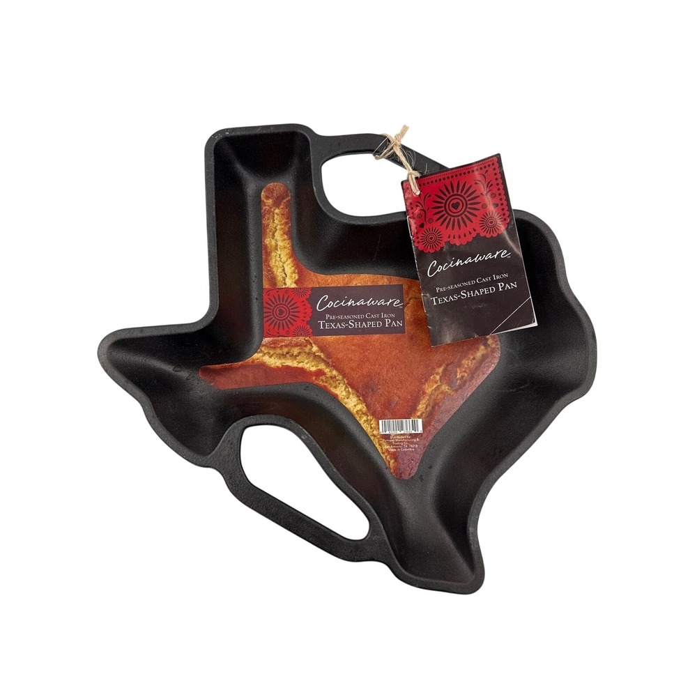 Cocinaware Pan Unisex OS Black Texas-Shaped Pan Cast Iron Pre-Seasoned Skillet